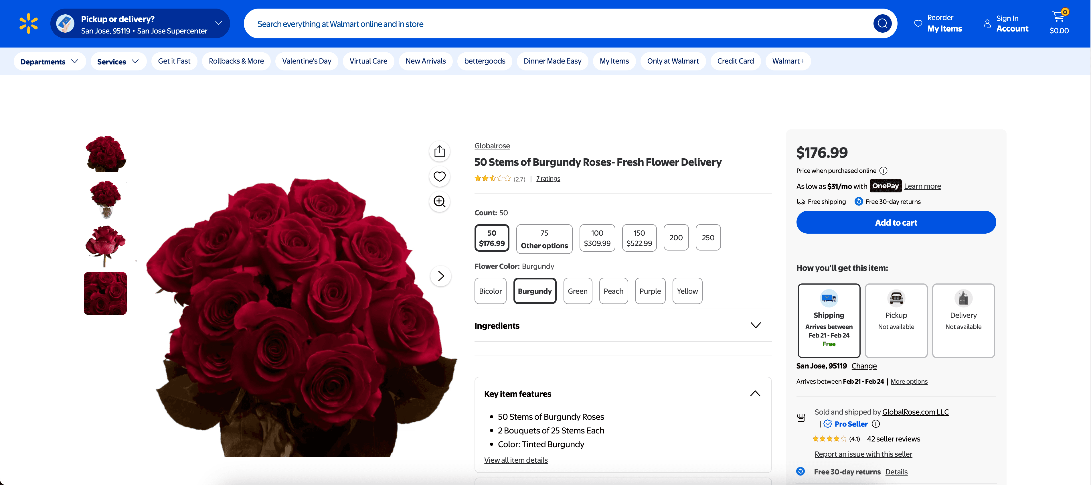 Walmart Product Details Screenshot