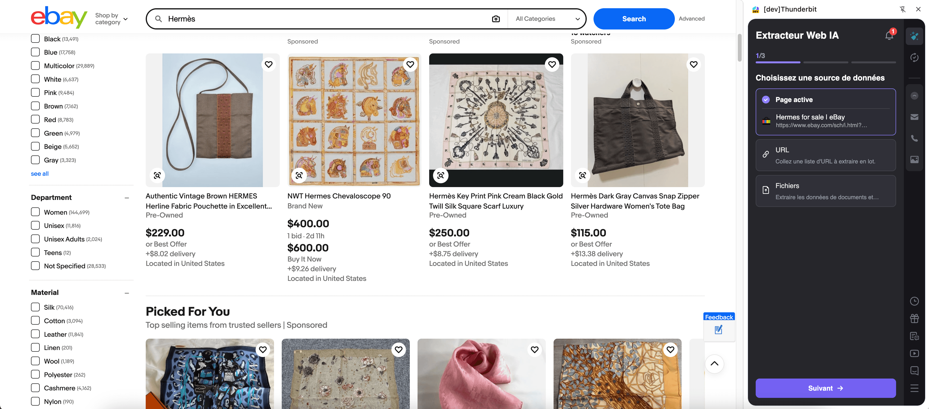Scrape eBay Product Price Screenshot