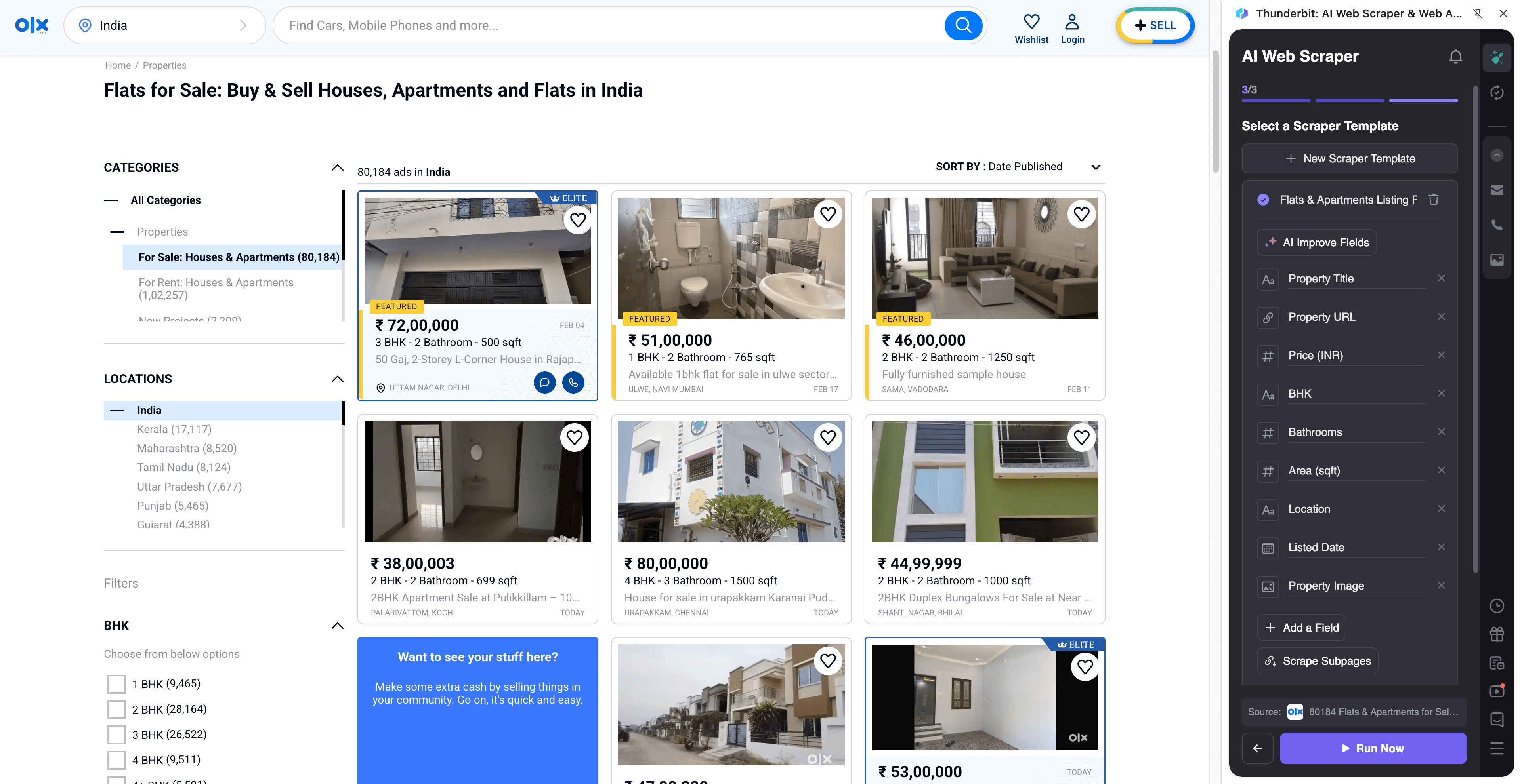 OLX Real Estate Screenshot