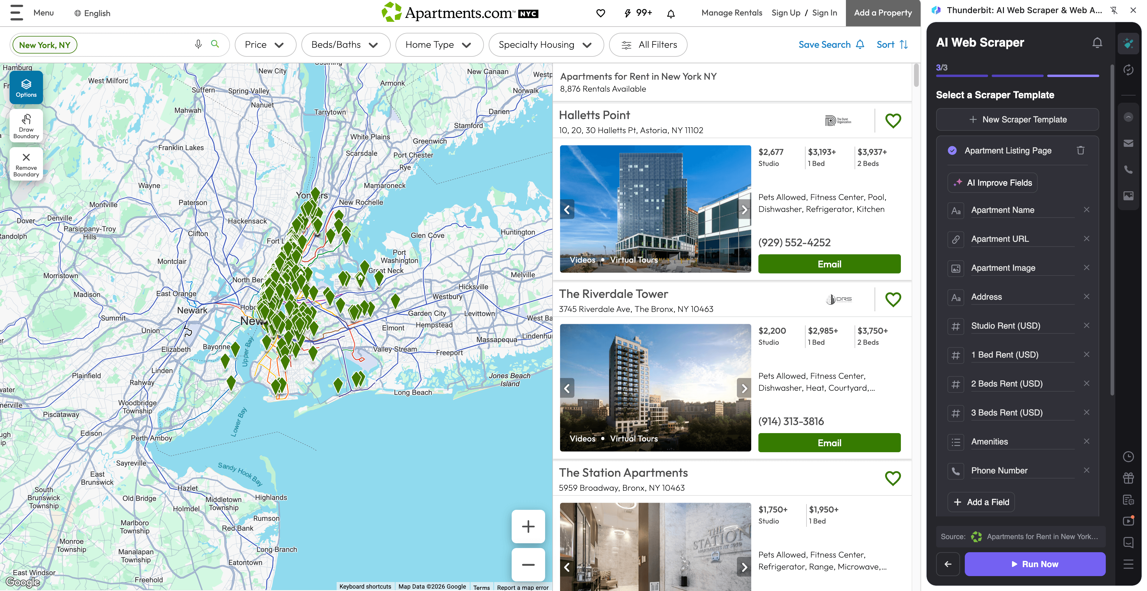 Regional Rent Index Screenshot