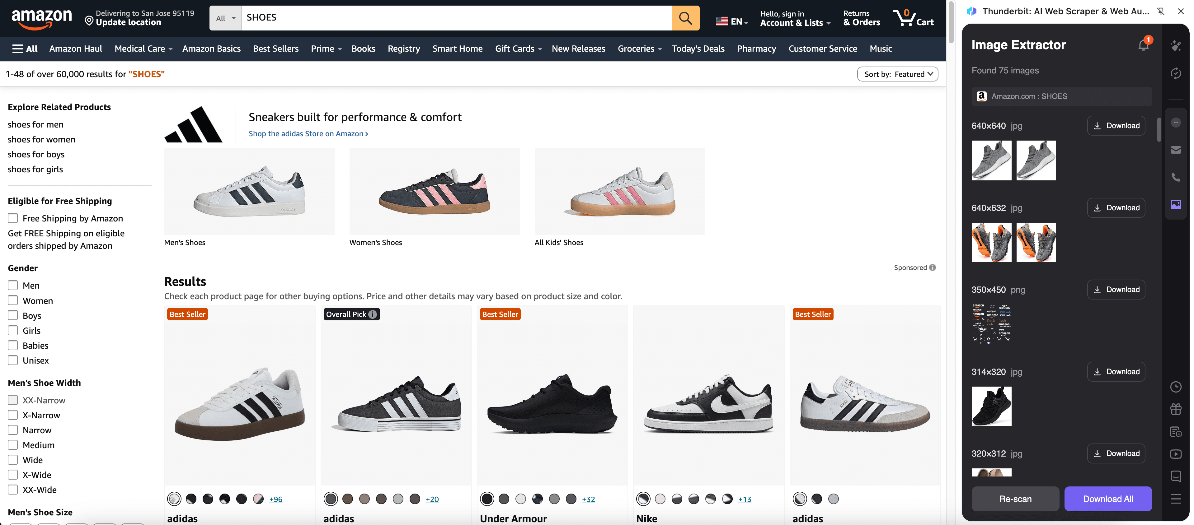 Amazon Use Case Screenshot