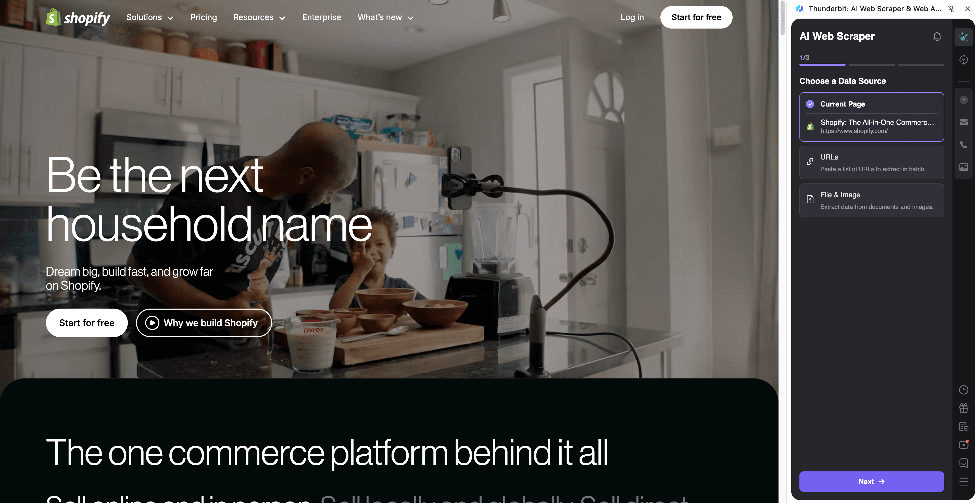 Shopify Product Scraper Screenshot