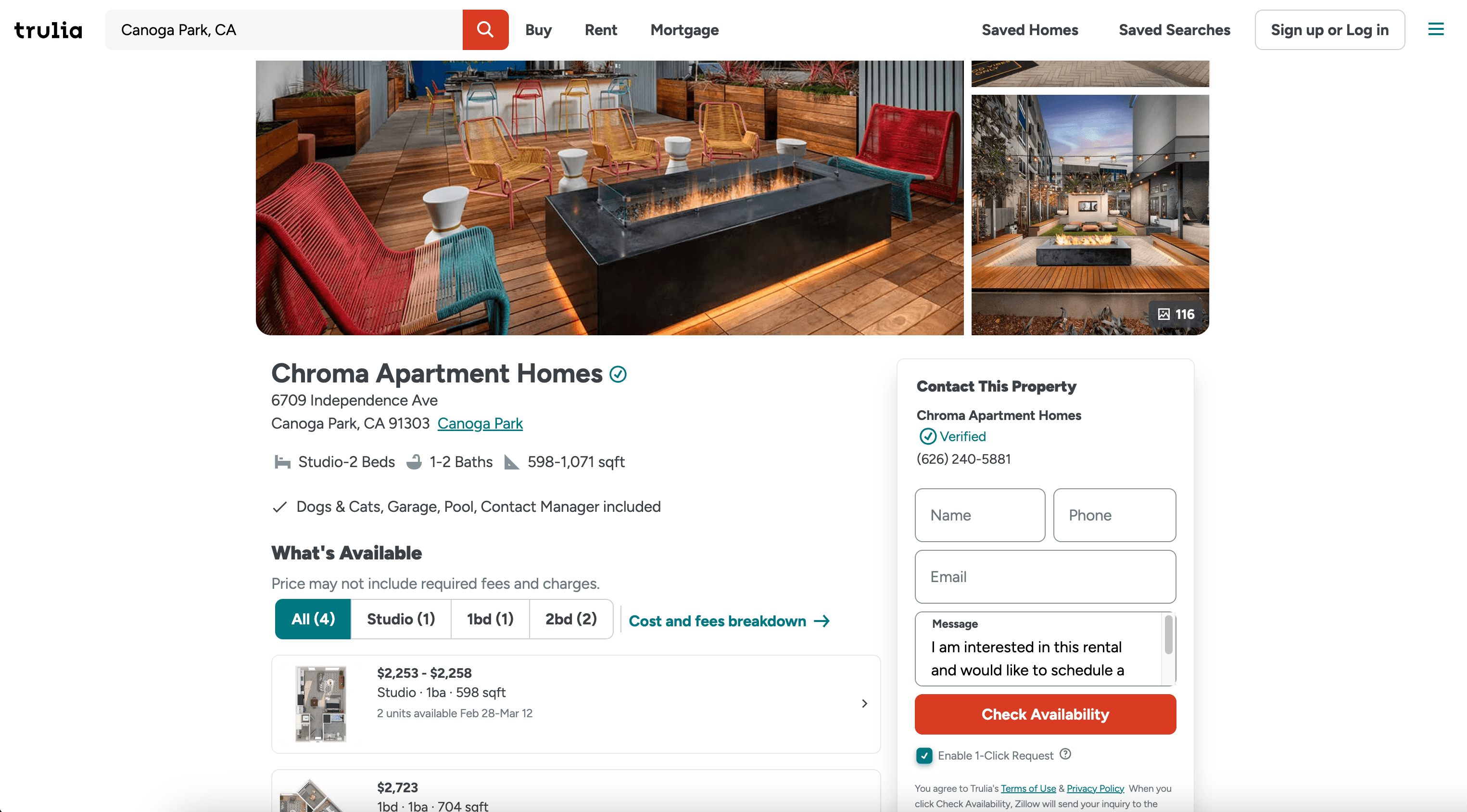 Trulia Property Detail Screenshot