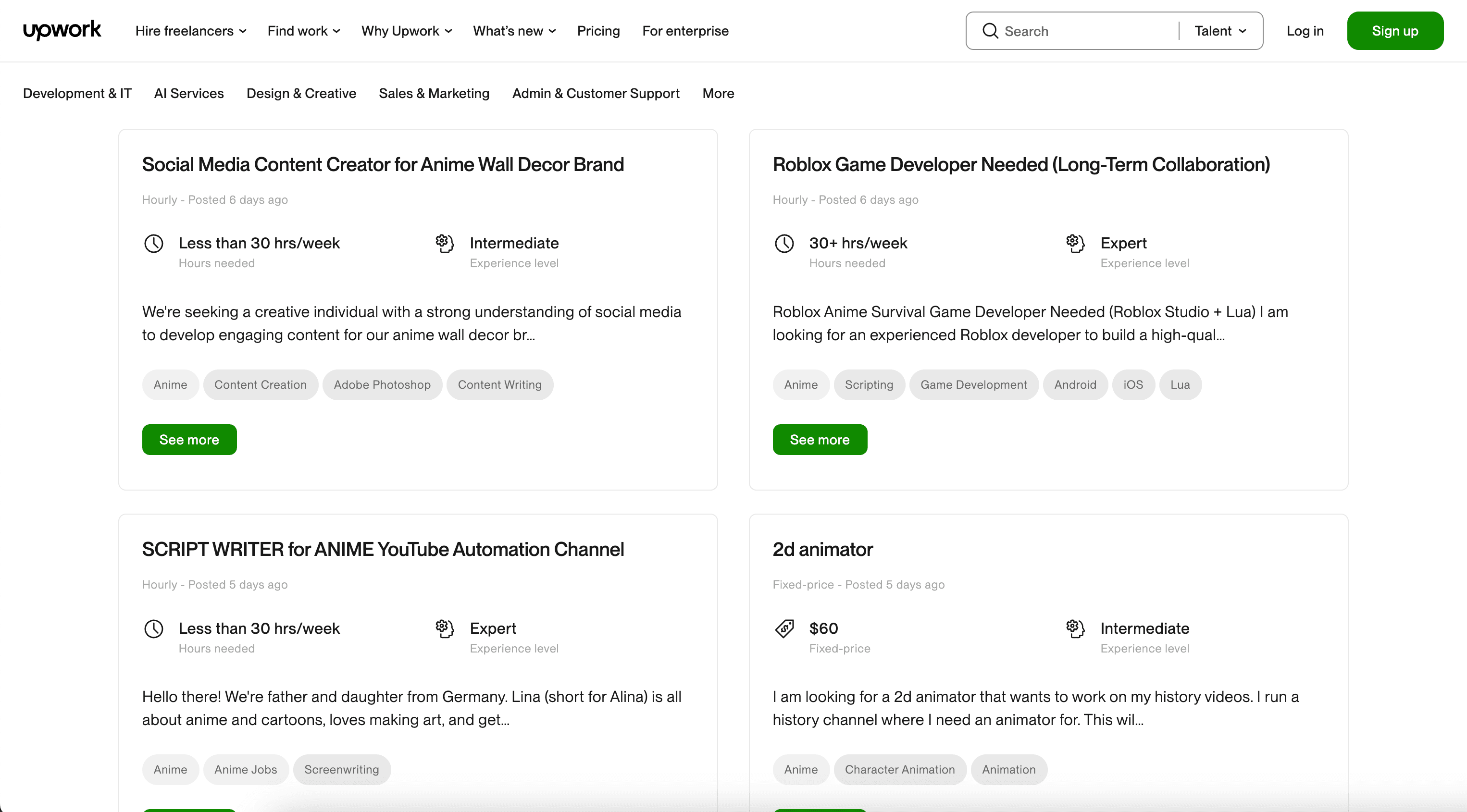 Scrape Freelance Job Listings Screenshot