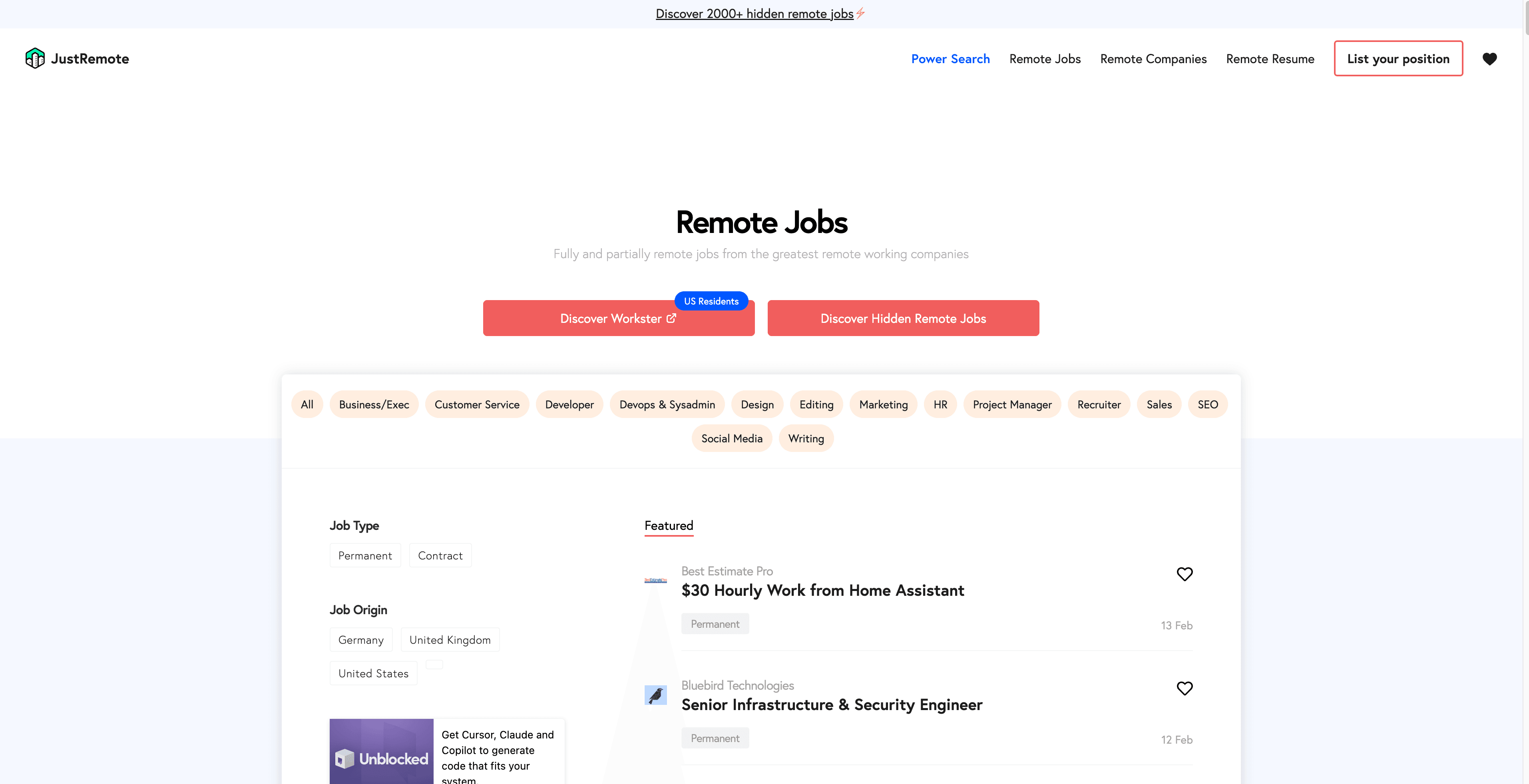 JustRemote | Remote Jobs, Telecommute Jobs & Careers