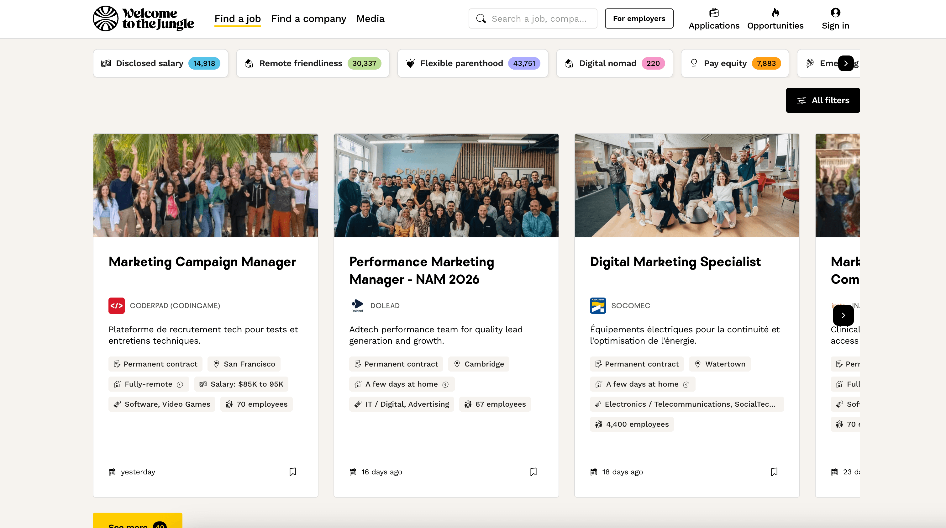 Welcome to the Jungle Jobs