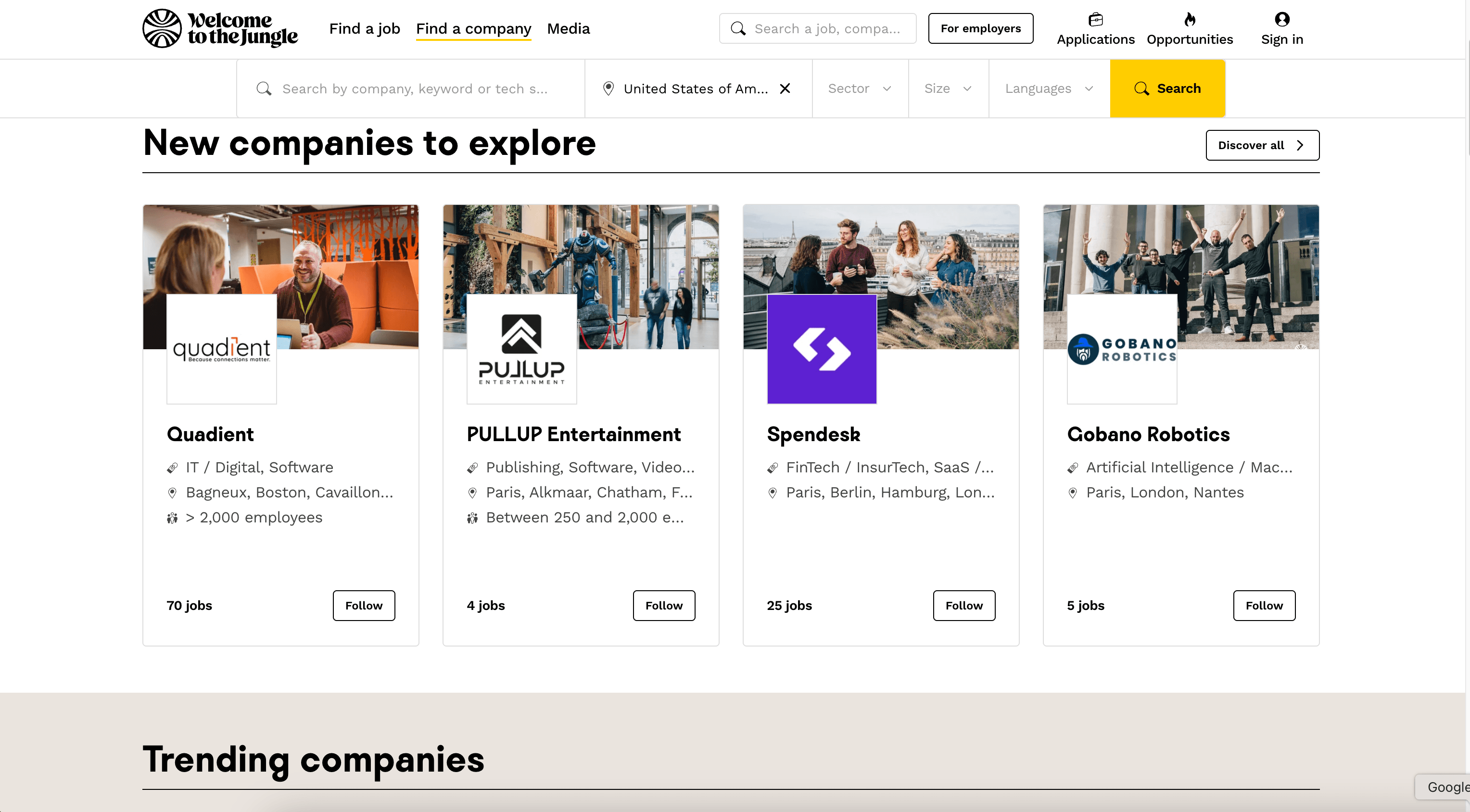 Welcome to the Jungle Companies