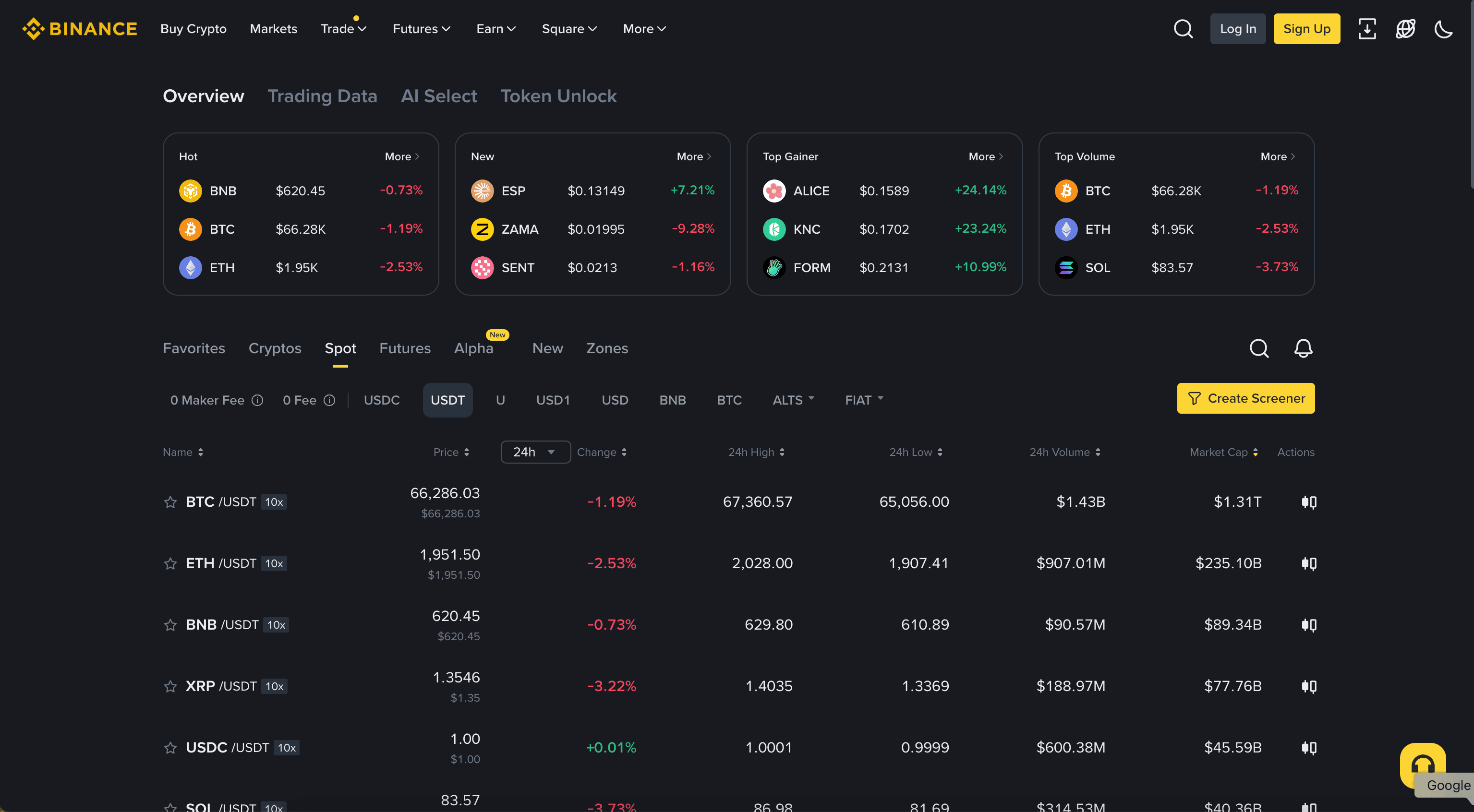 Binance Scraper | Scrape spot trading pairs