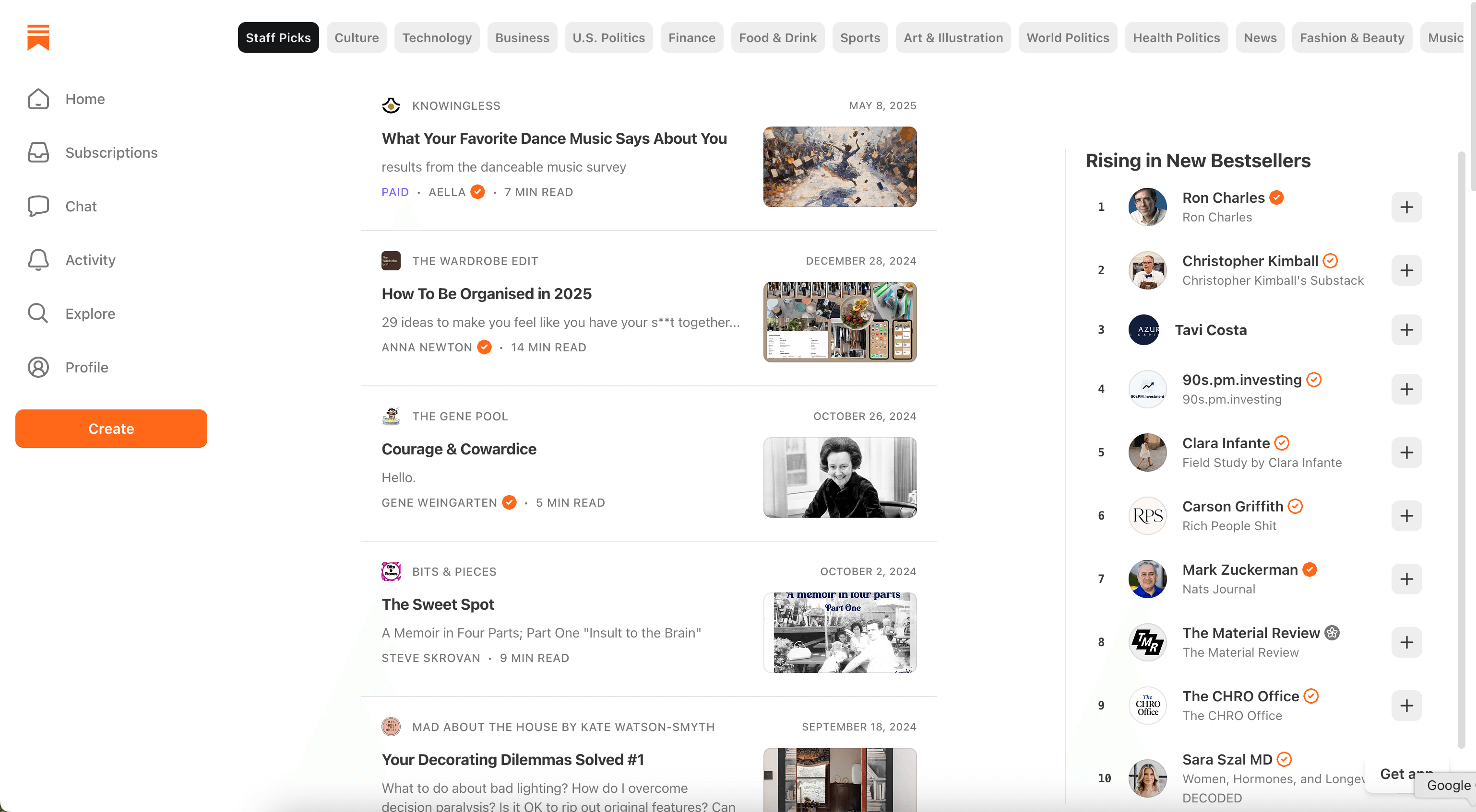 Scrape Newsletters from Substack Discover