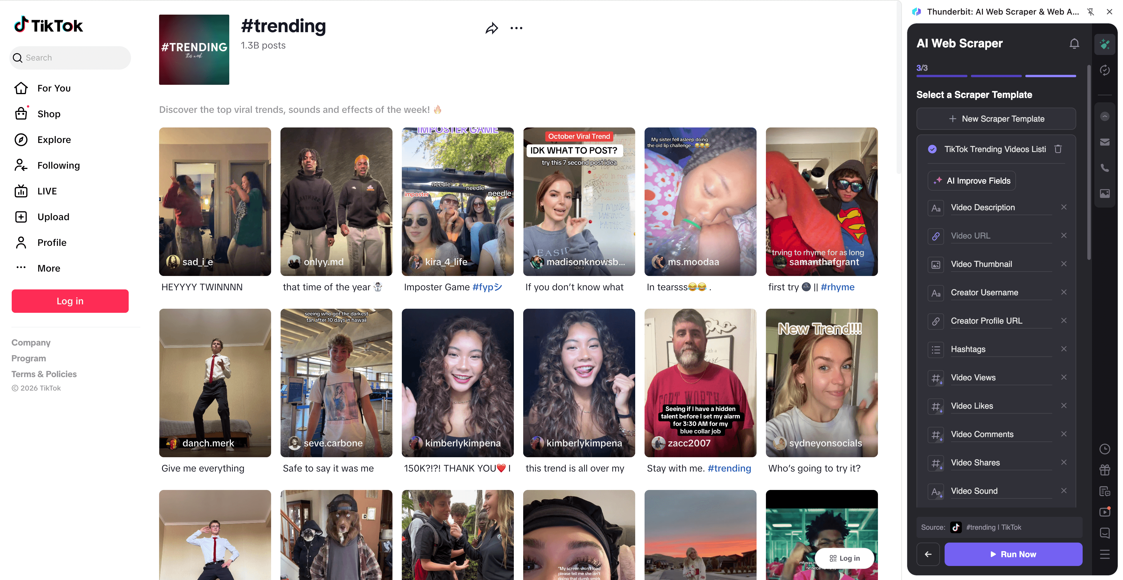 TikTok Trending Tag Screenshot