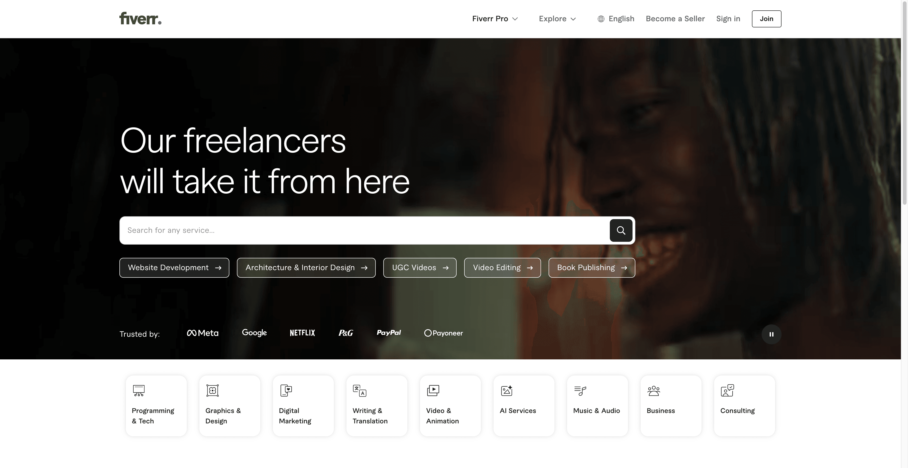 Fiverr Website Screenshot