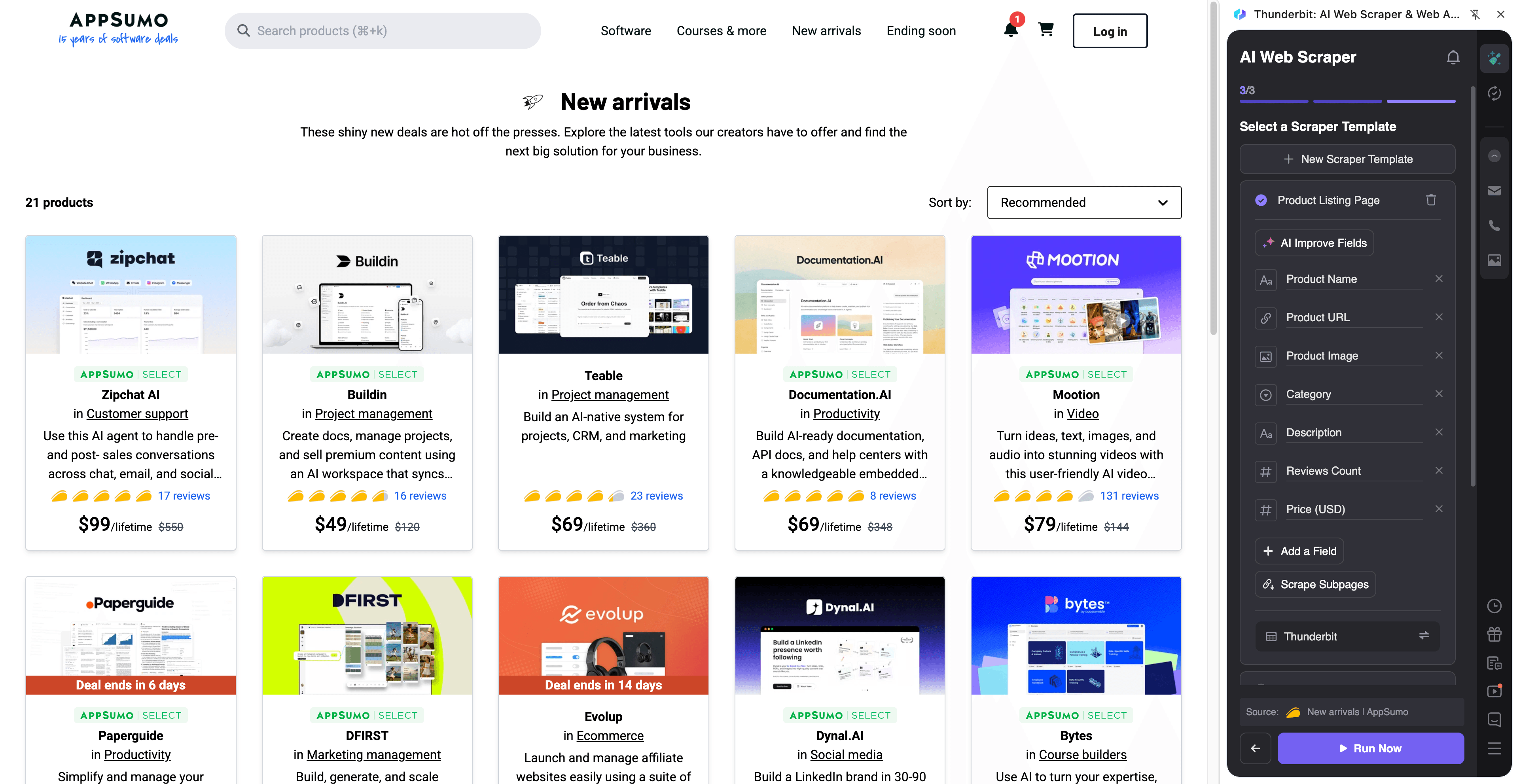 Latest SaaS Lifetime Deals Tracker Screenshot