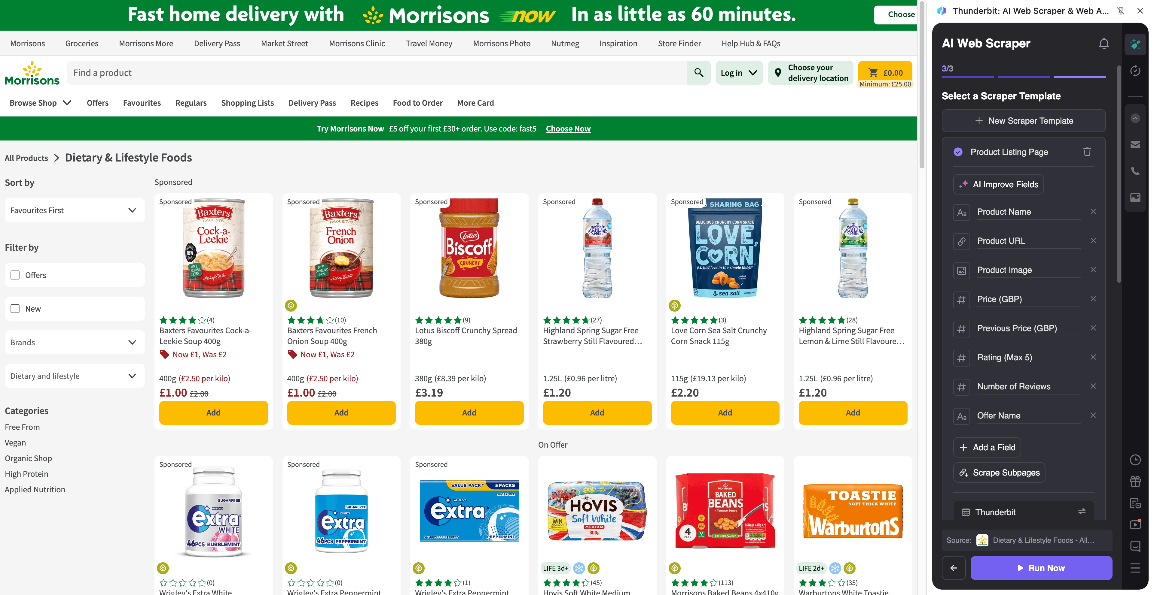 Dietary & Vegan Market Trends Screenshot