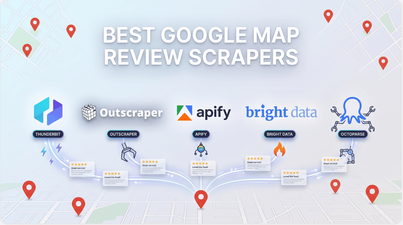 8 instrumente pentru date din recenziile Google Maps: alege în funcție de fluxul de colectare