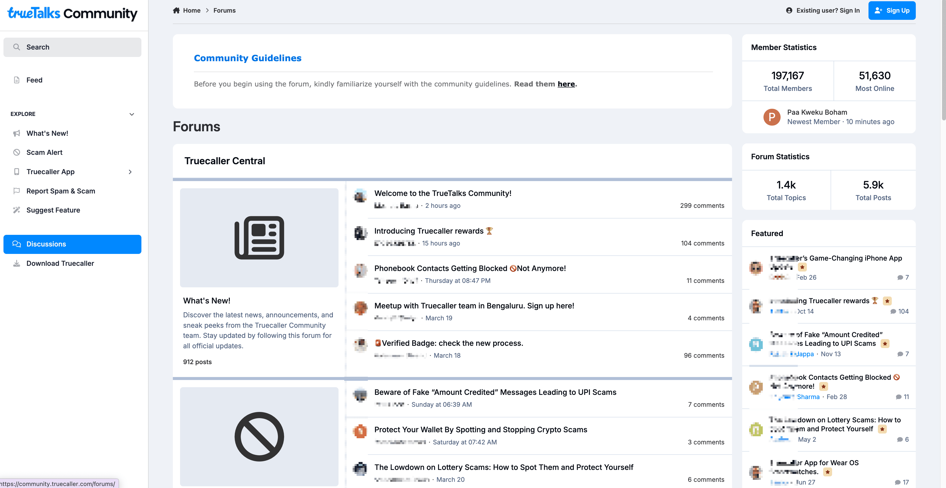 Forum Discussions Screenshot