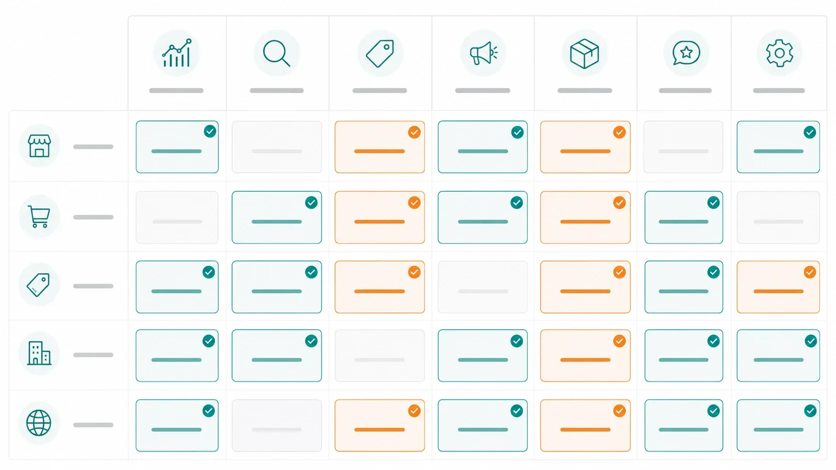 Amazon seller shortlist matrix