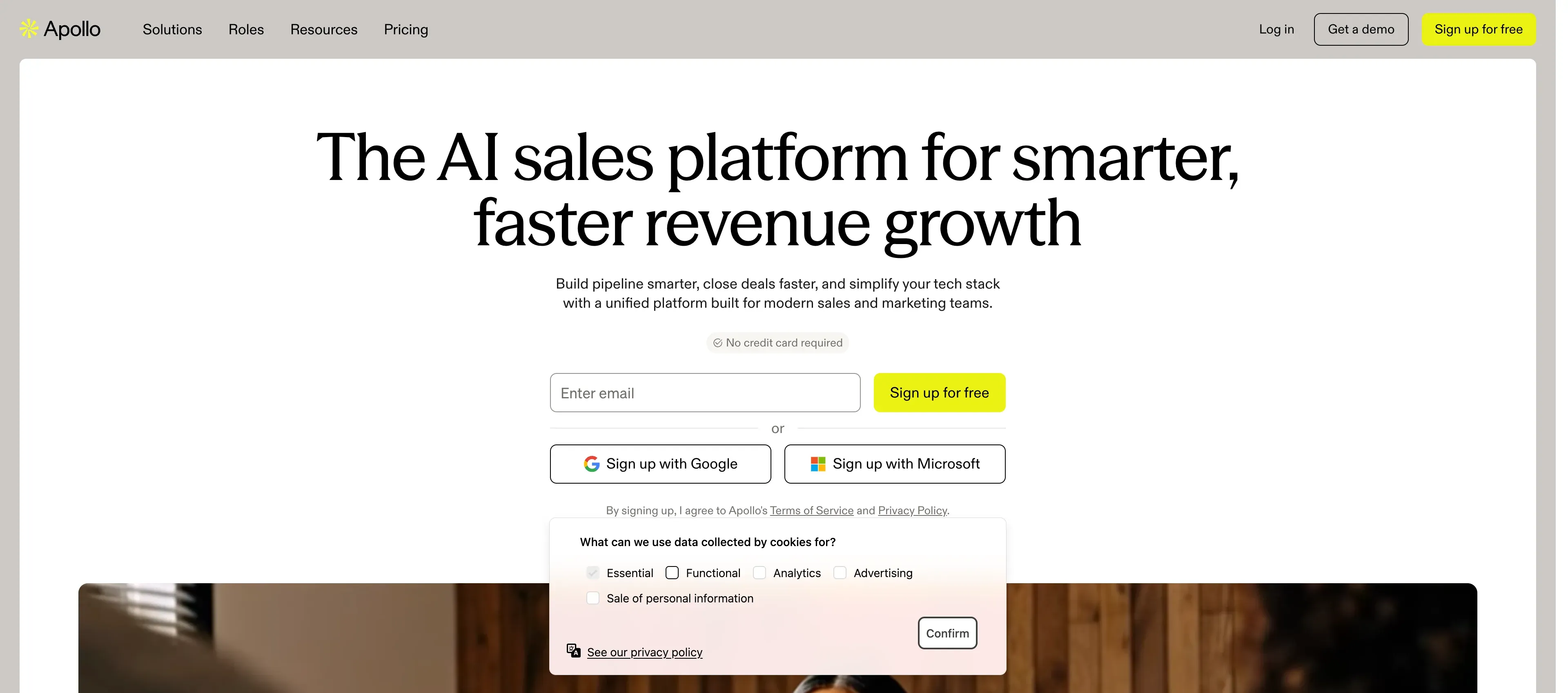 Apollo.io official website screenshot