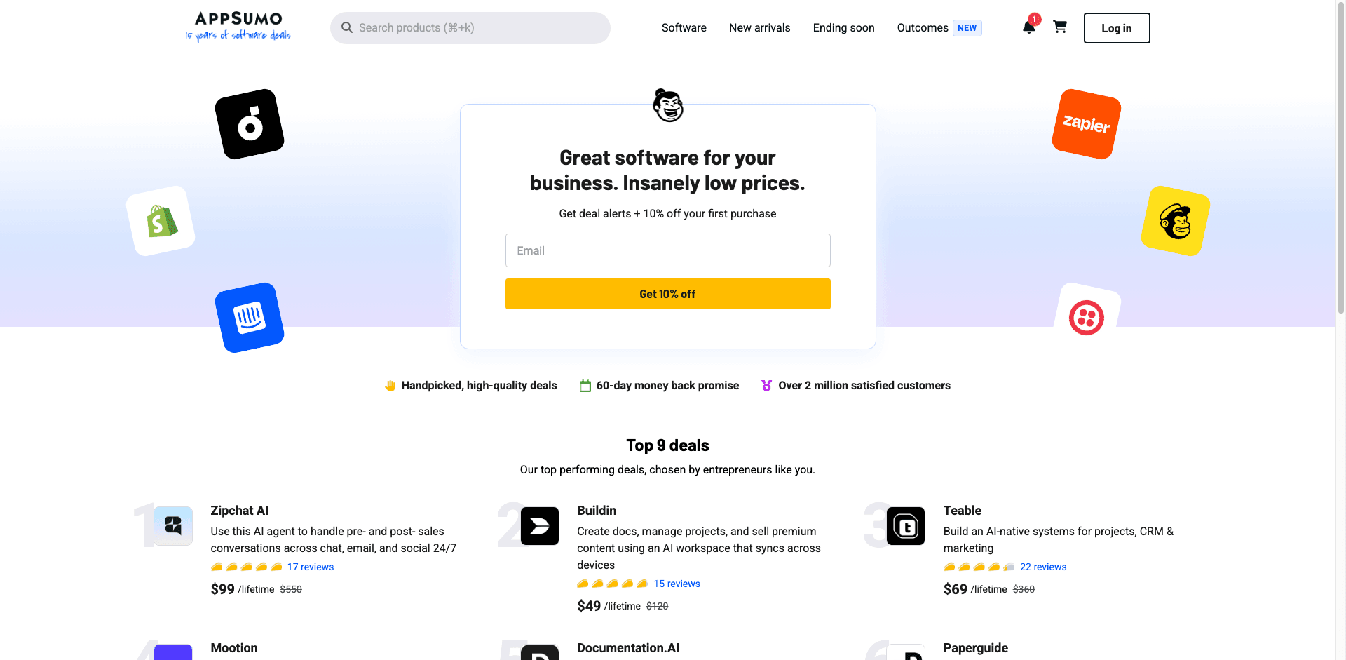 AppSumo | Deals for Entrepreneurs Screenshot