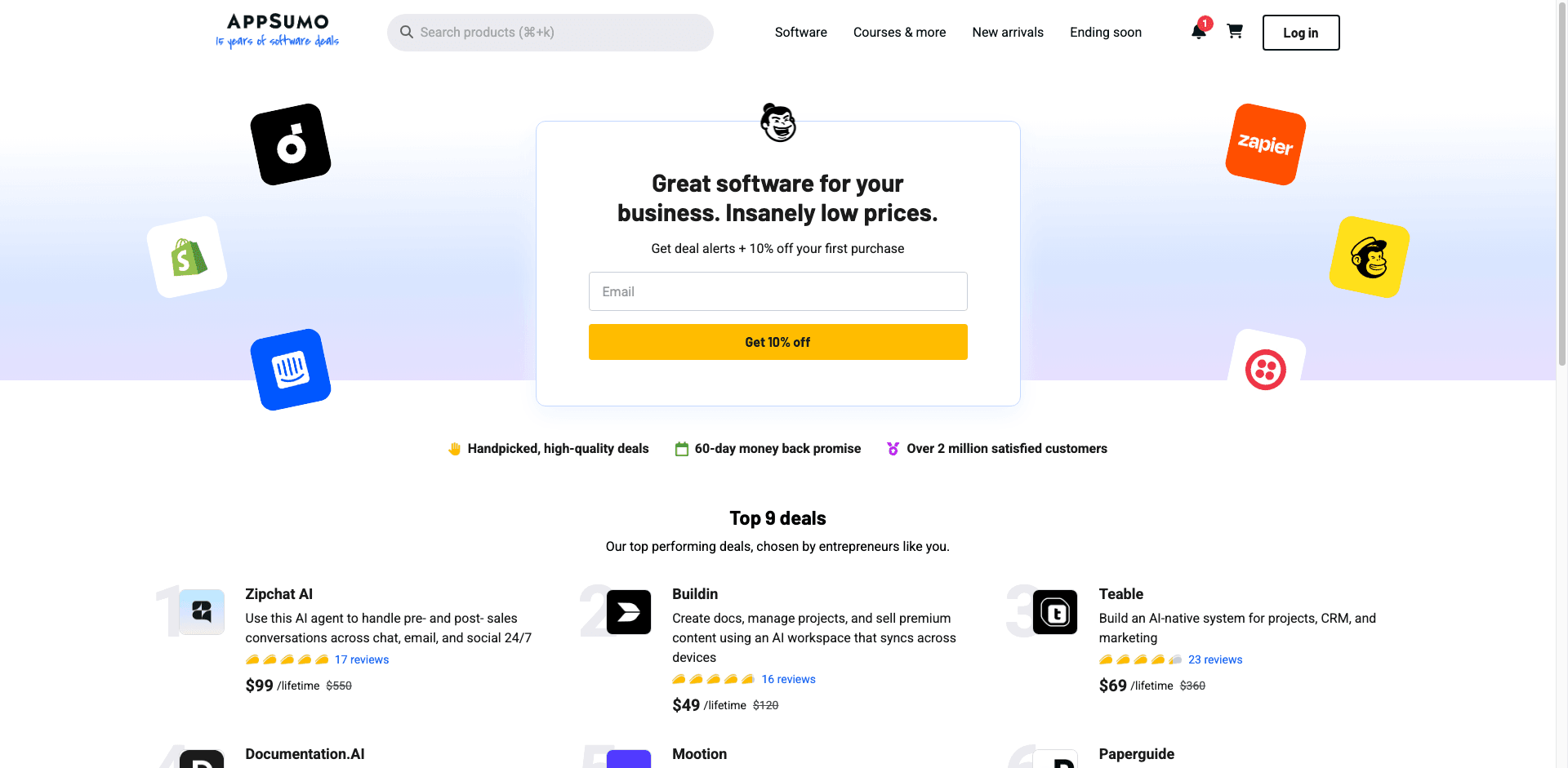 AppSumo | Deals for Entrepreneurs Screenshot