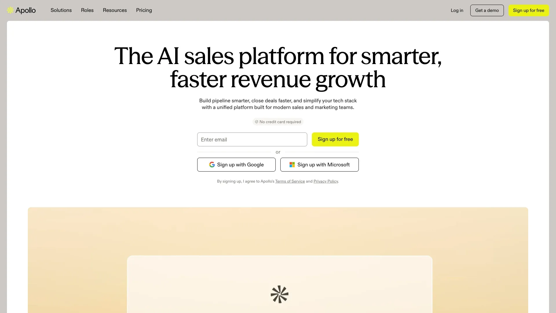 Official Apollo.io website screenshot