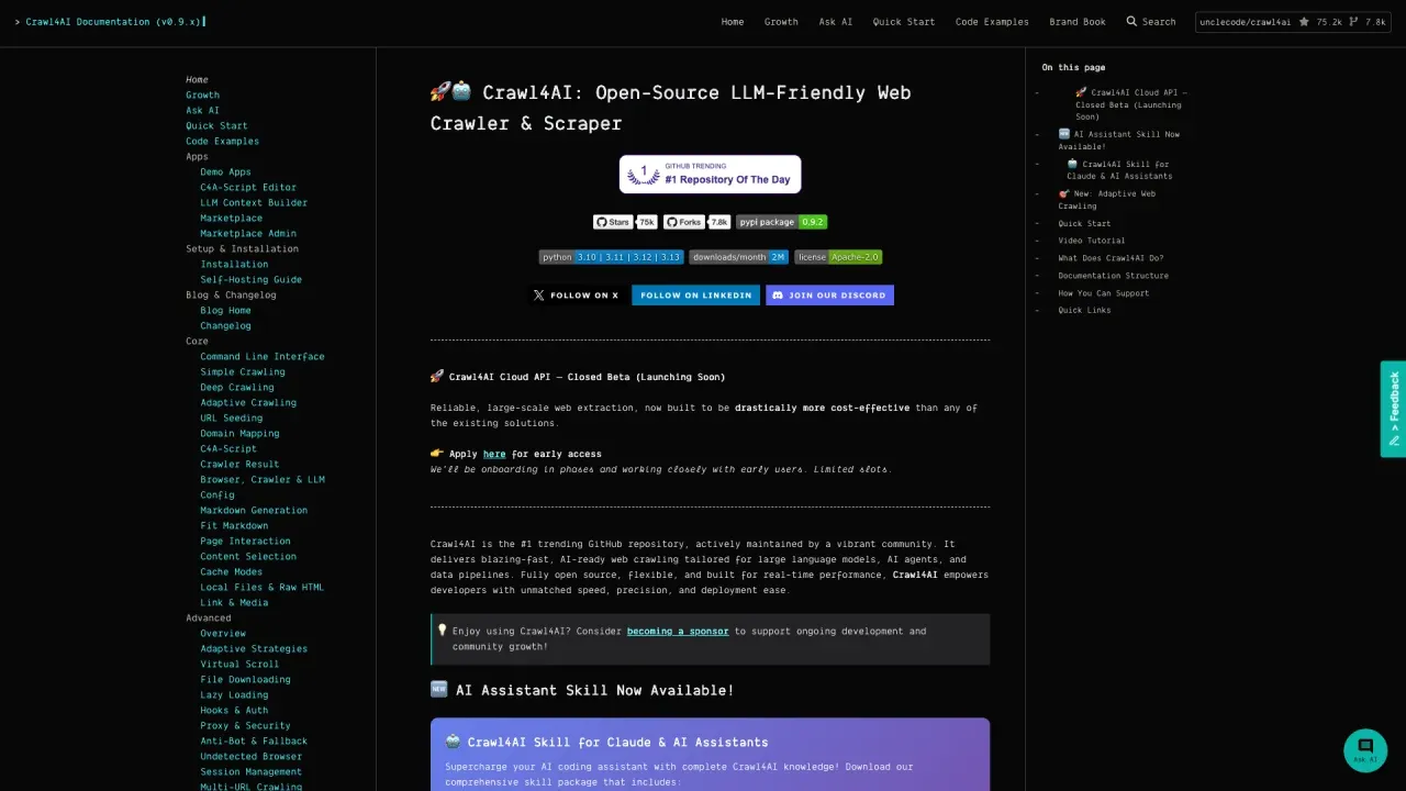 Crawl4AI screenshot