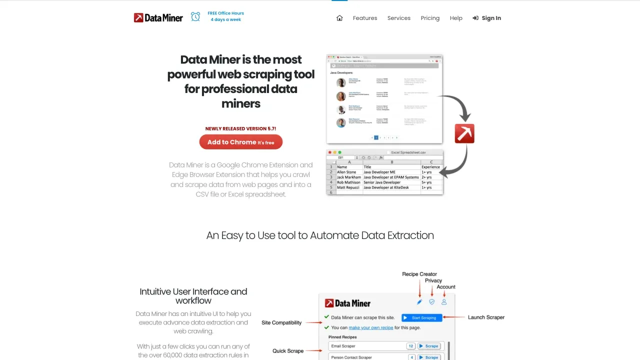 Data Miner screenshot