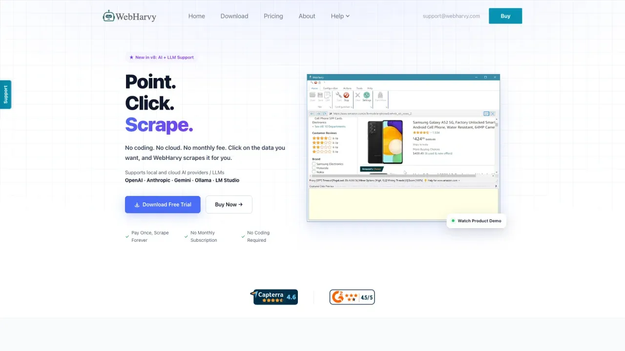 WebHarvy screenshot
