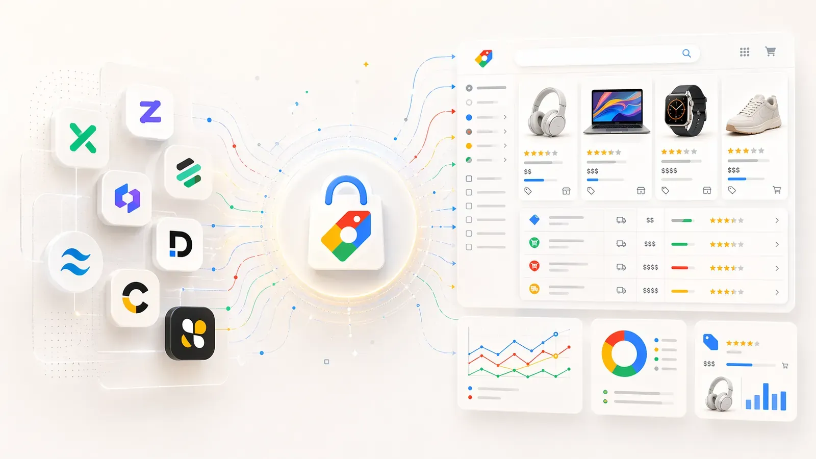 8 instrumente pentru date Google Shopping: alege în funcție de fluxul de colectare