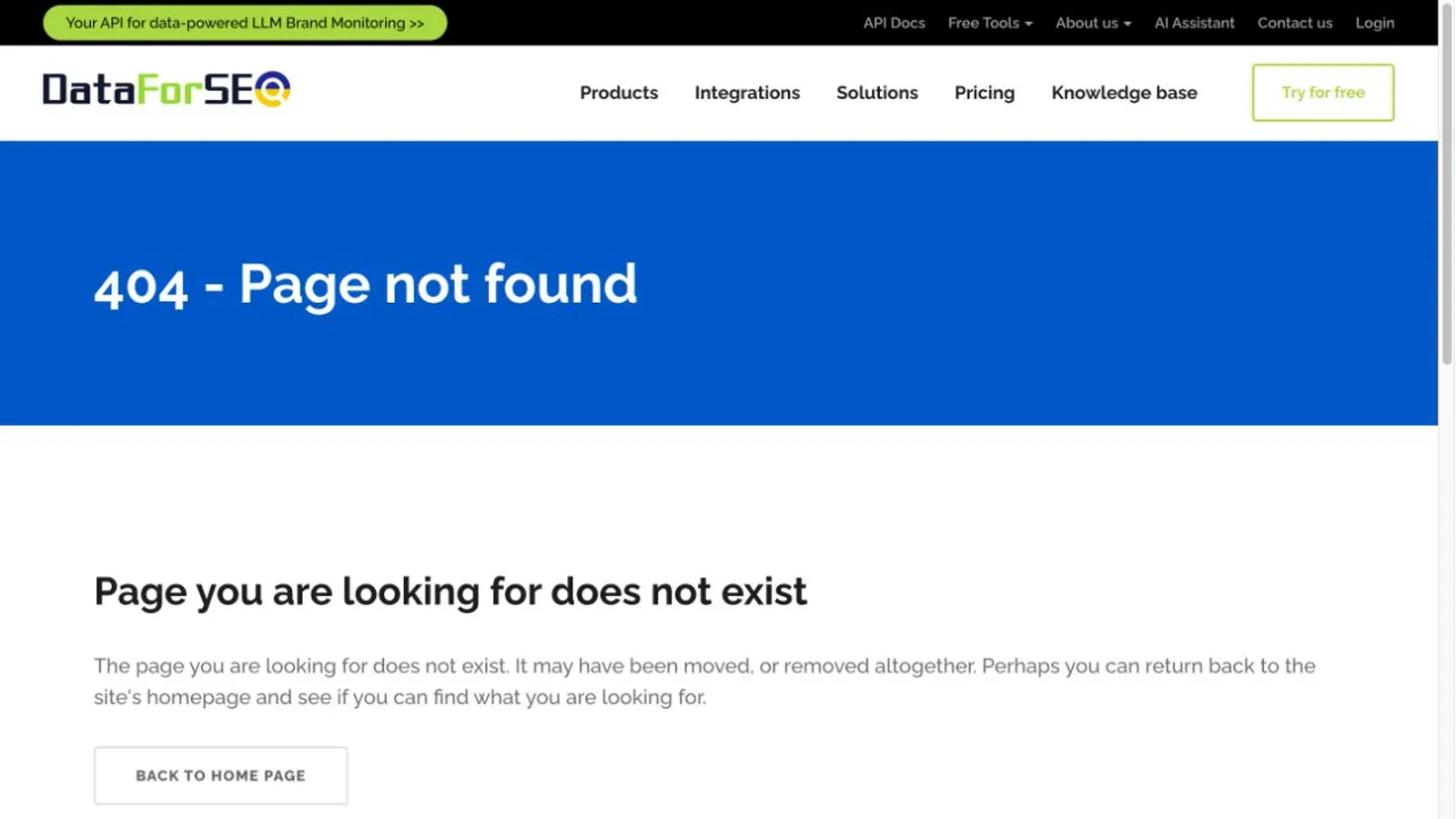 צילום מסך של דף המוצר הרשמי של DataForSEO, שנתפס ב-13 באוגוסט 2026