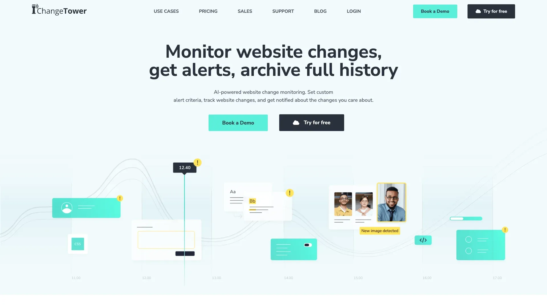 Official ChangeTower website screenshot