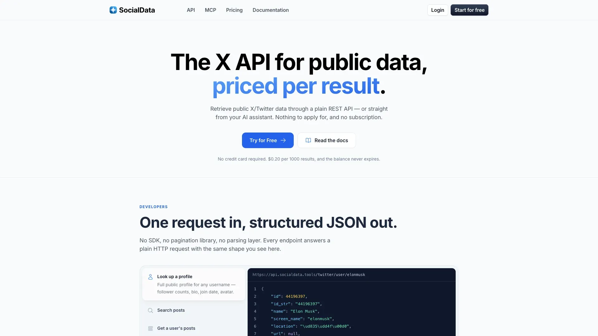Official SocialData.tools website screenshot