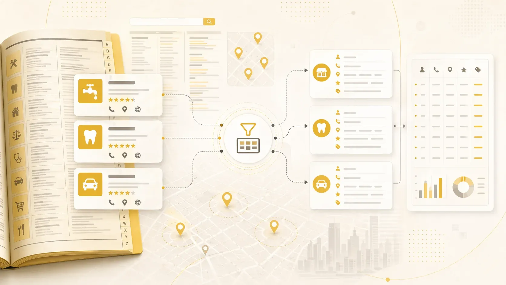 9 cei mai buni scraperi Yellow Pages care chiar găsesc emailuri
