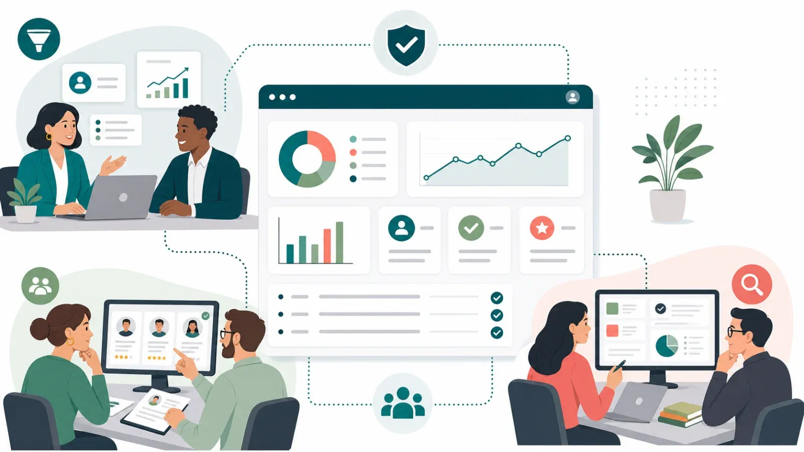 Research teams organizing verified public web data in a clean dashboard