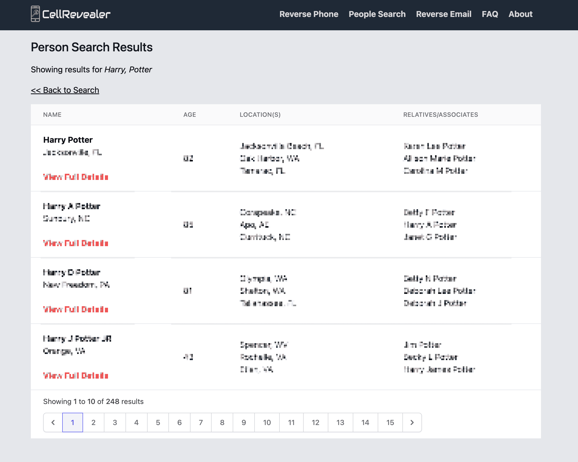 People Search Screenshot