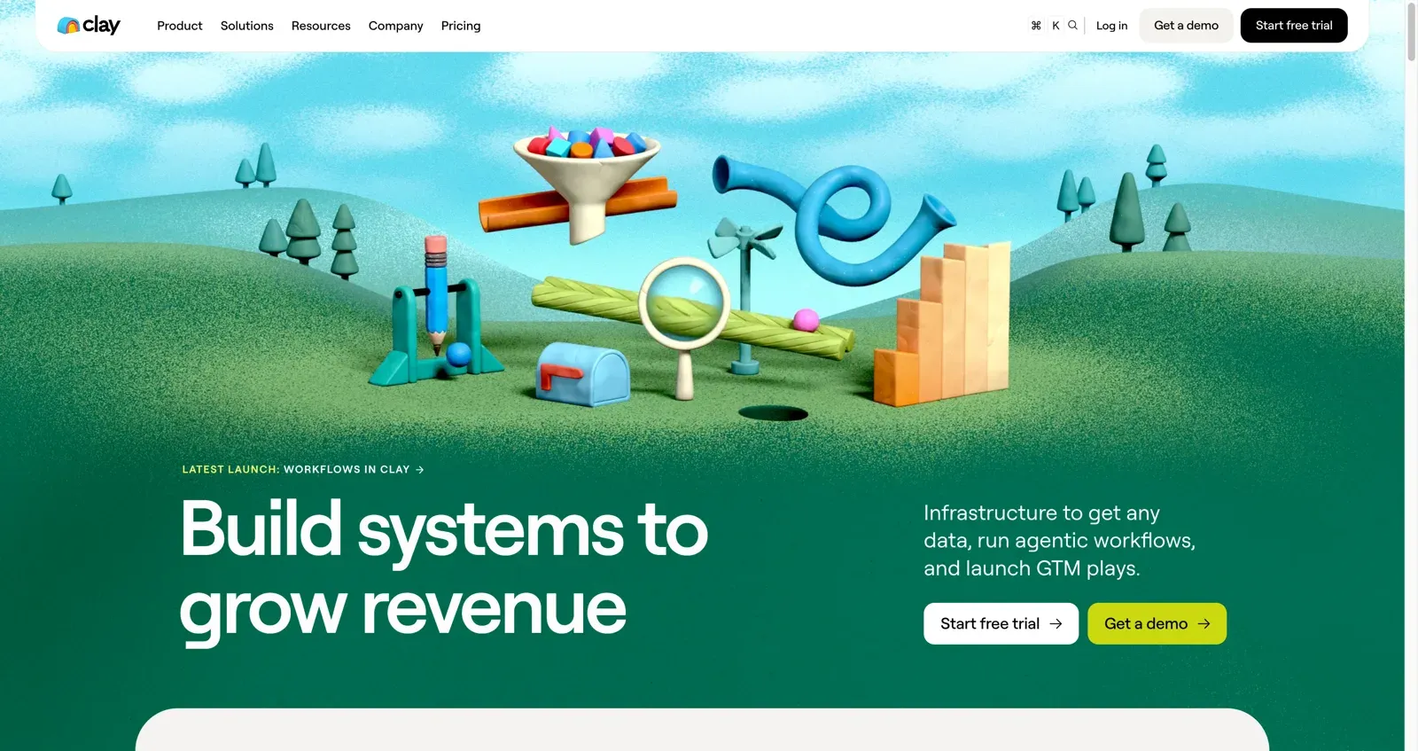 Clay homepage — GTM data orchestration platform