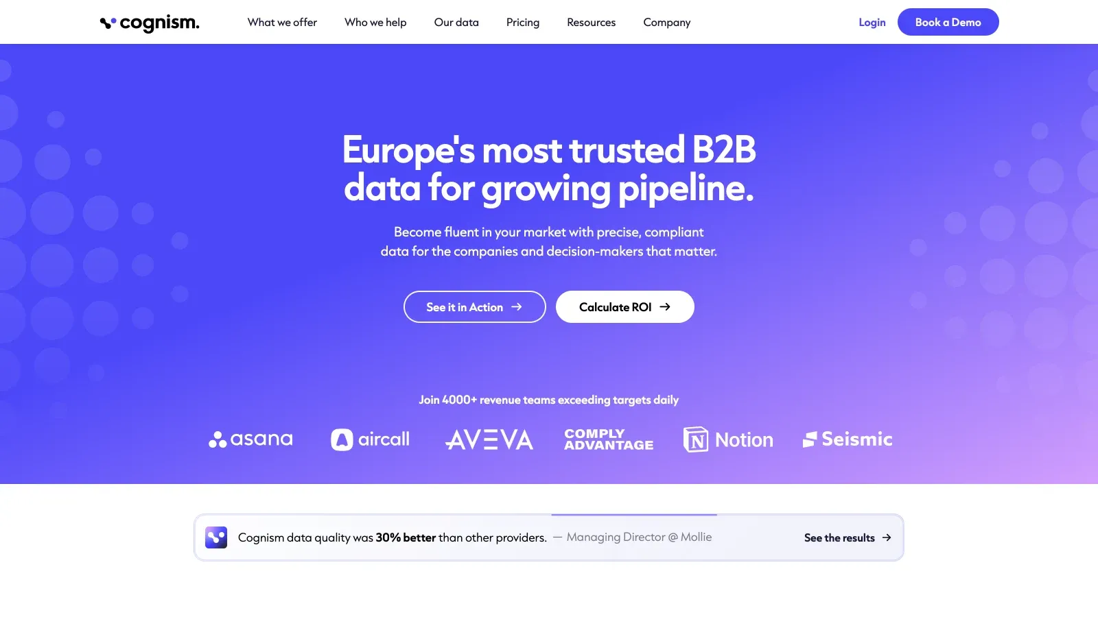 Cognism official website screenshot