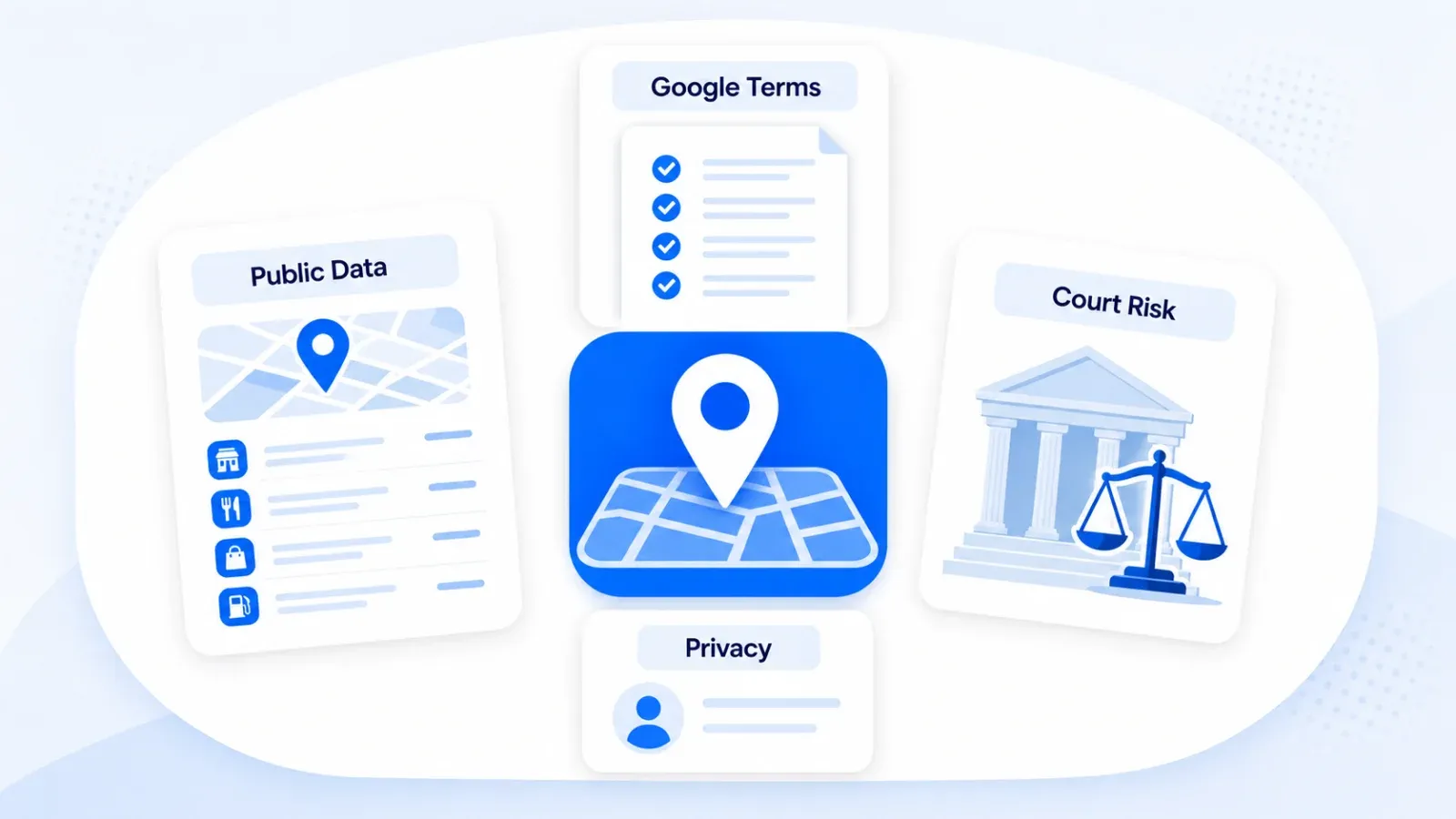 هل يُعدّ سحب بيانات Google Maps قانونيًا؟ ما الذي تقوله شروط Google والمحاكم
