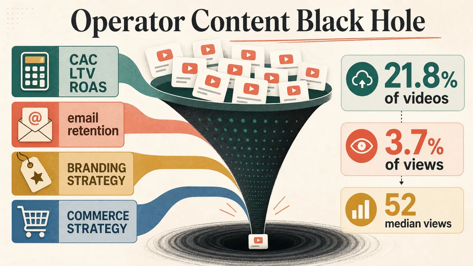 Operator content black hole infographic for DTC YouTube