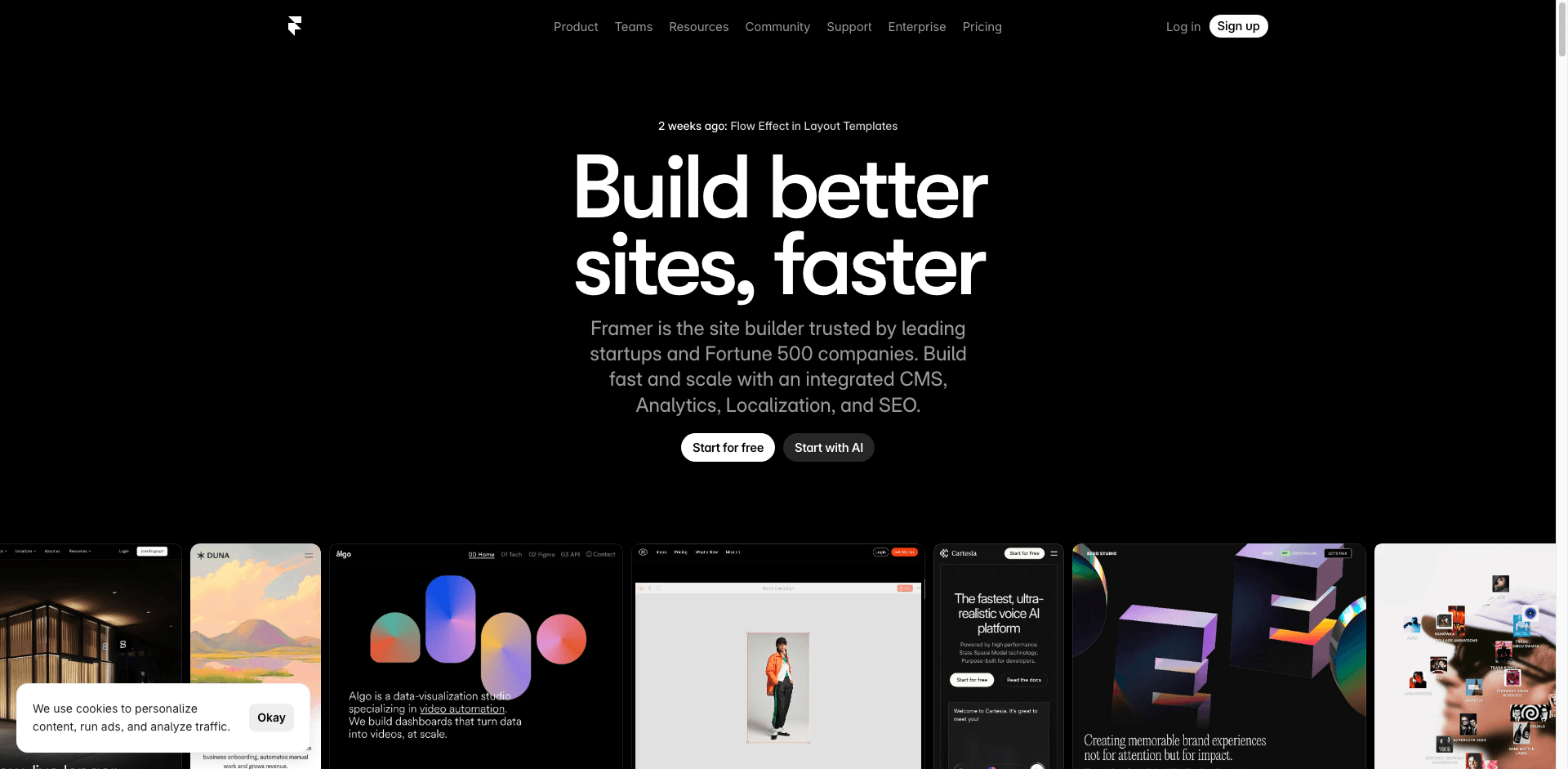 Framer Website Screenshot