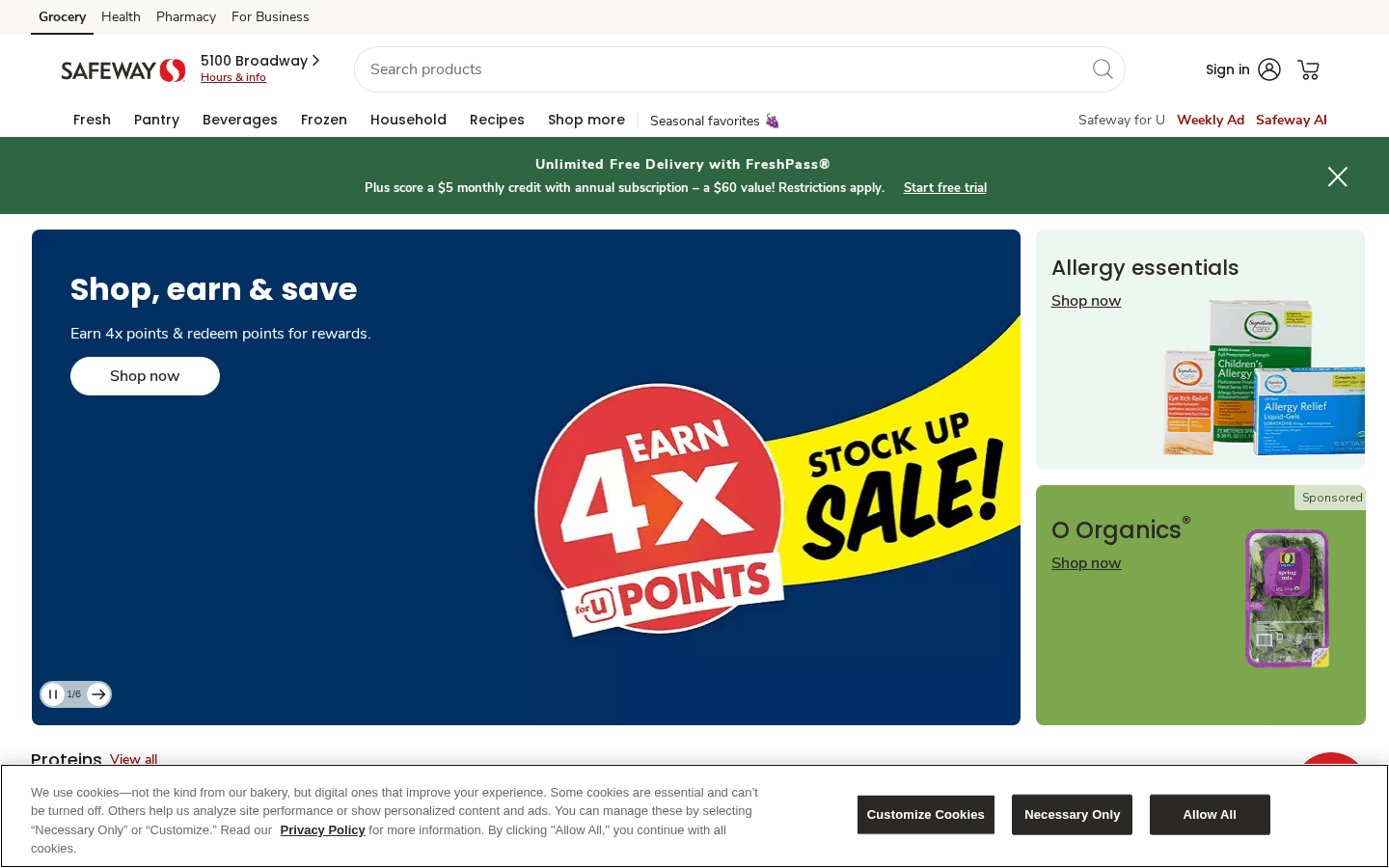 Safeway Website Screenshot