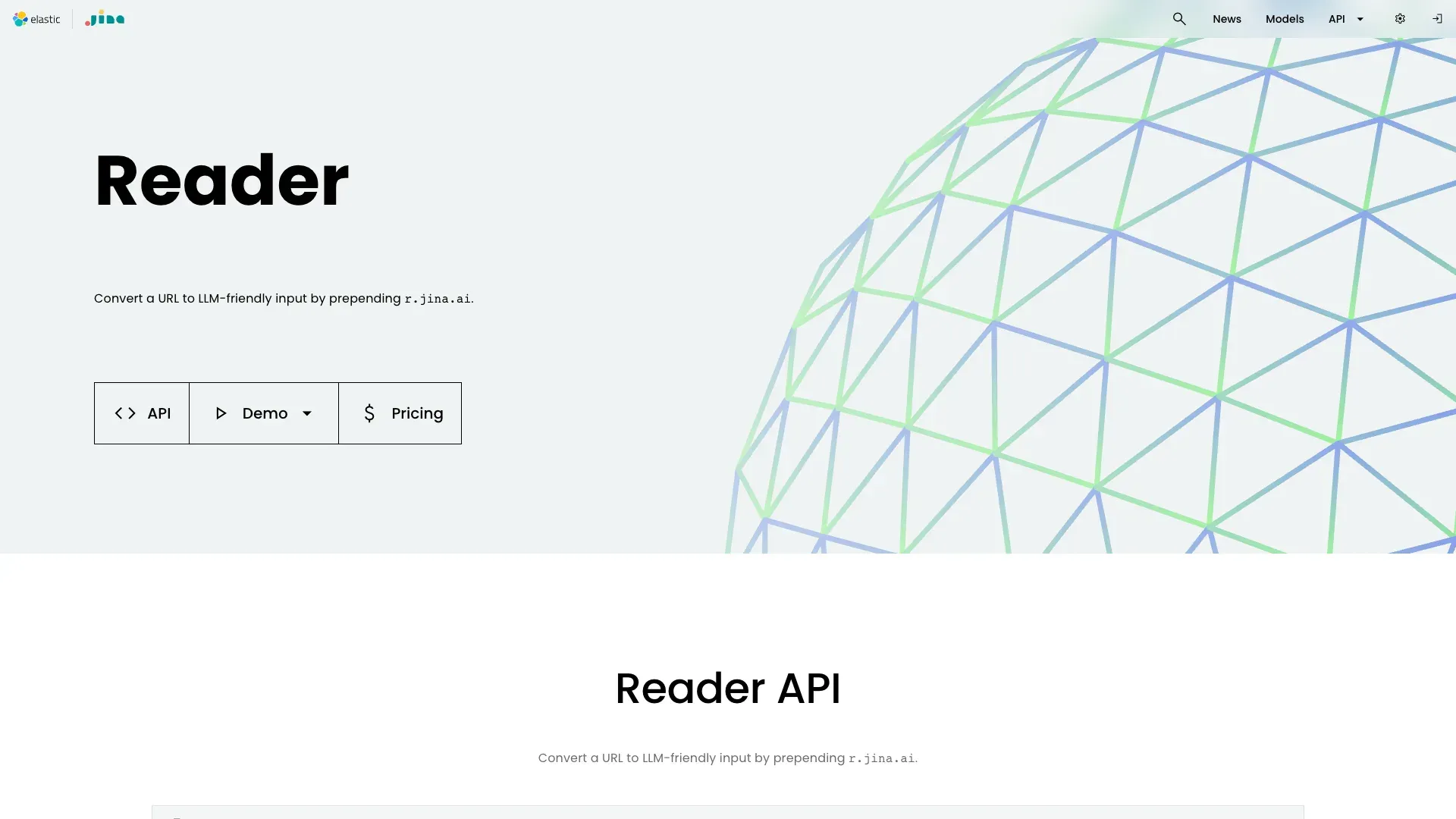 Jina Reader official website