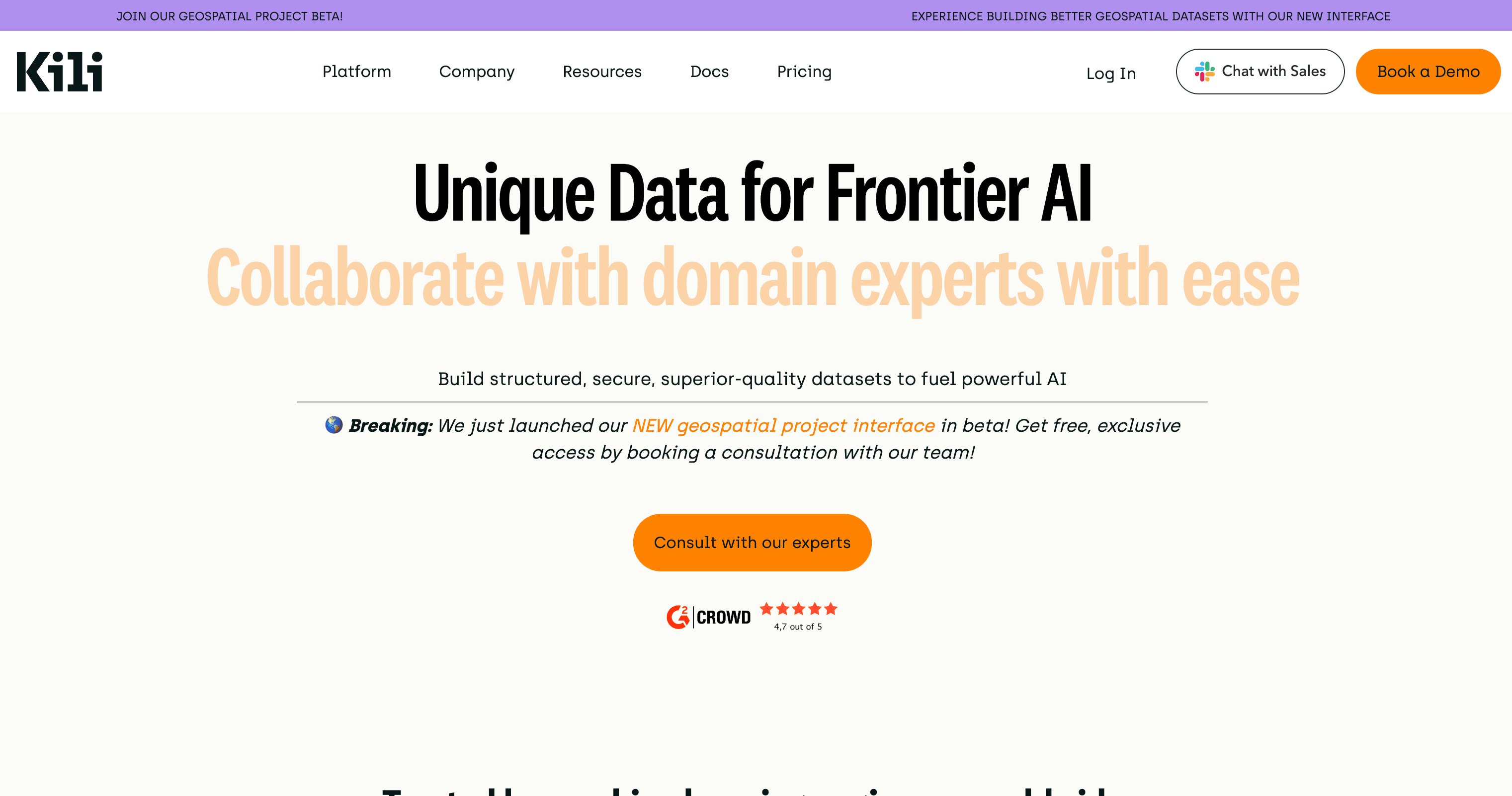 kili-ai-dataset-labeling-platform-homepage.png