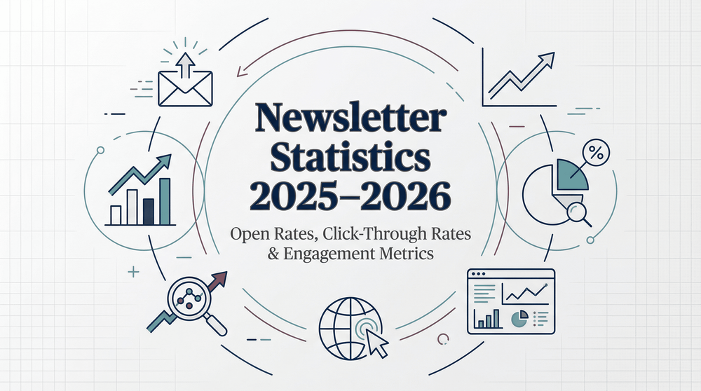 Estadísticas de newsletters y tasas de apertura de email: métricas clave de 2026