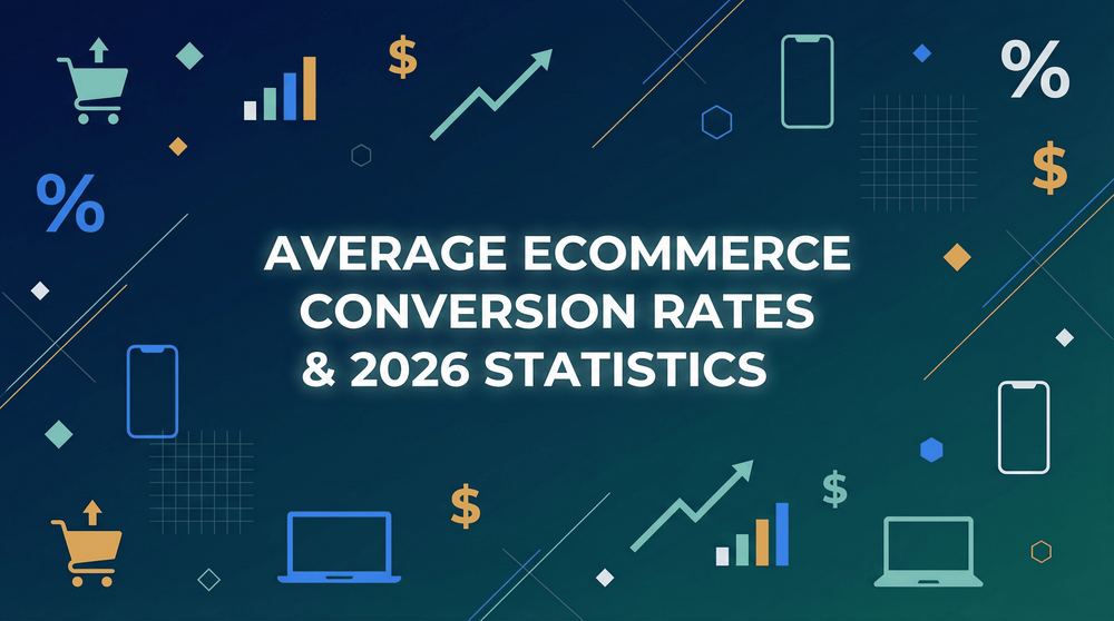Tasas promedio de conversión de ecommerce y estadísticas de 2026
