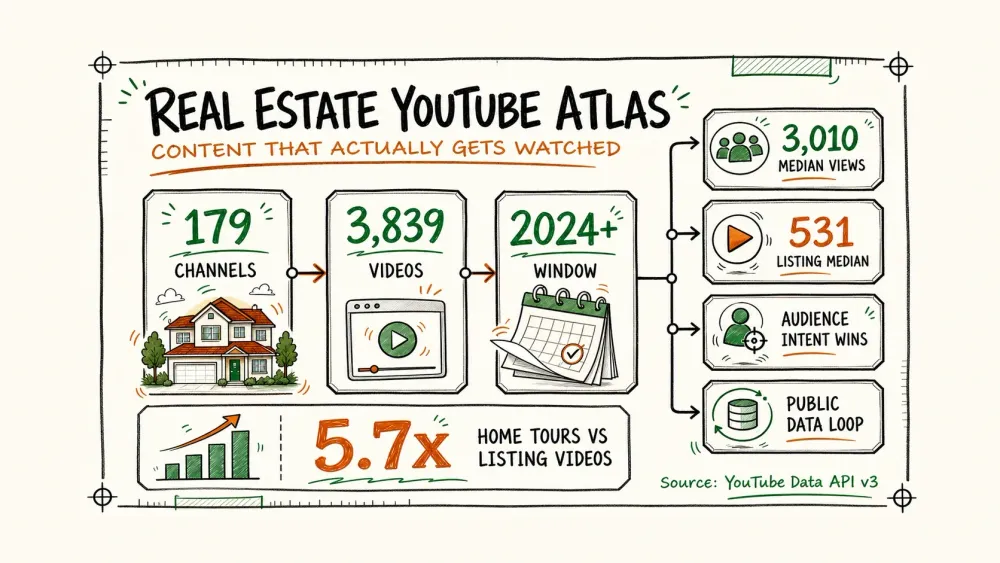 En qué obtienen realmente visitas los agentes inmobiliarios en YouTube: análisis de 3.839 videos
