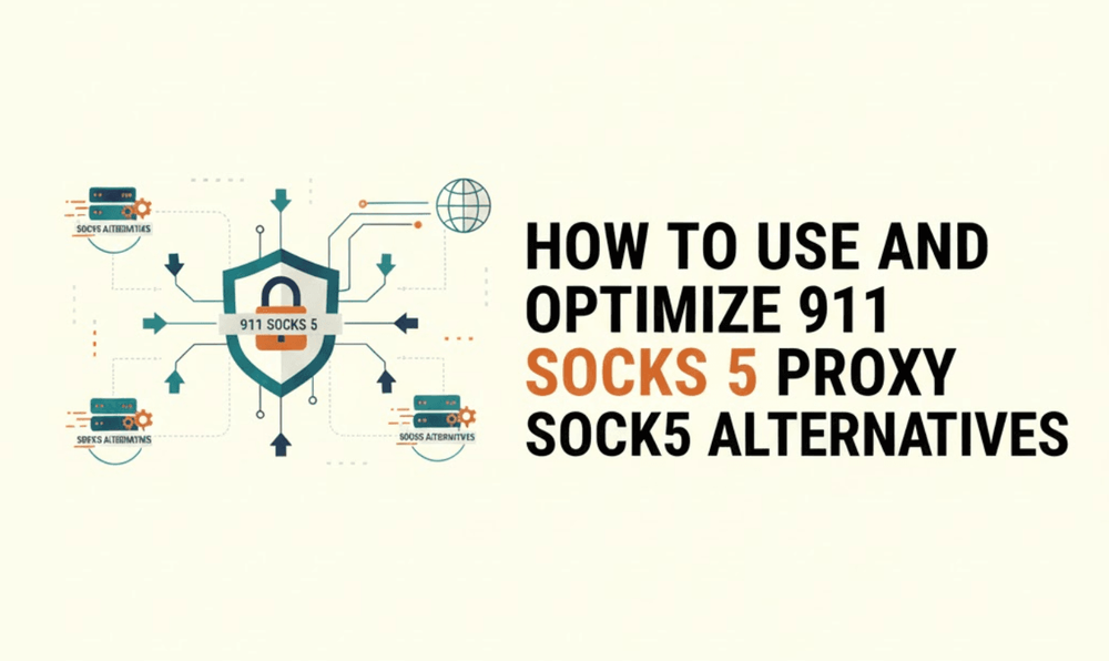 How to use and optimize 911 SOCKS5 proxy SOCKS5 alternatives text with network and shield lock graphic