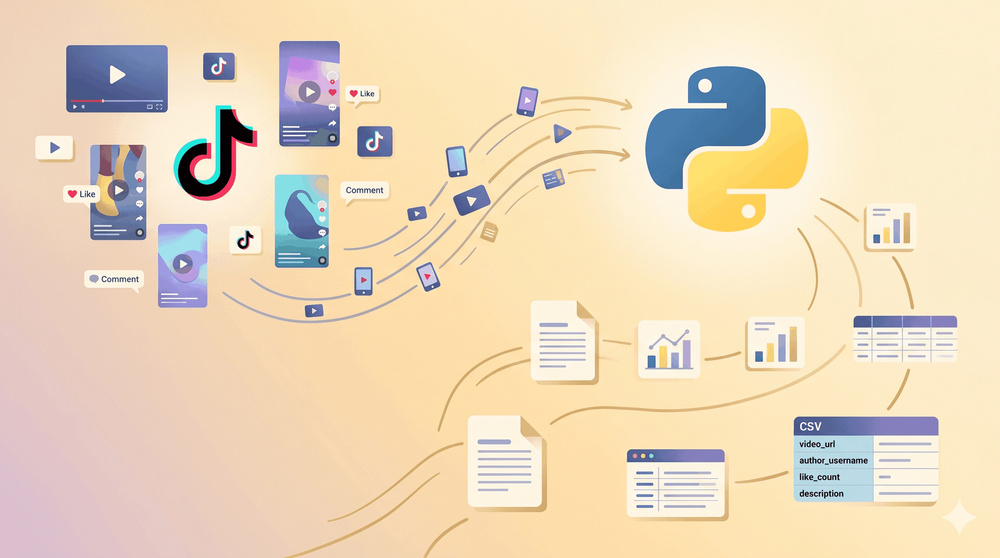 تعلم كيفية استخراج فيديوهات TikTok باستخدام Python