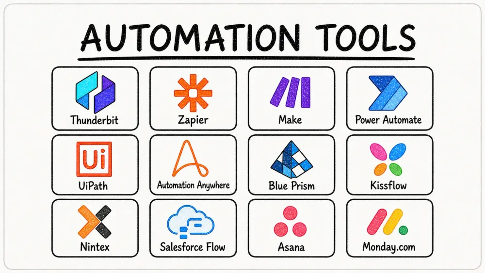 Top 12 beste automatiseringstools om processen te stroomlijnen
