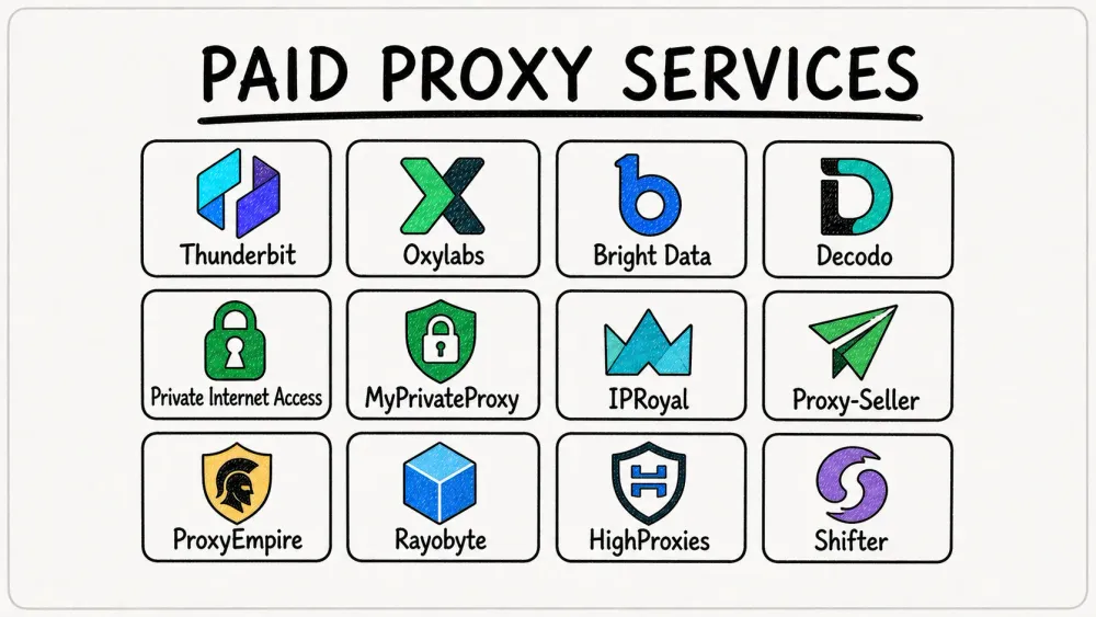 Top 15 des meilleurs proxies payants pour une navigation sécurisée et rapide (2026)