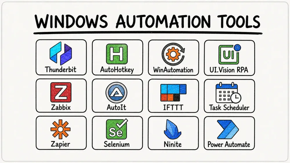 Las 20 mejores herramientas gratuitas de automatización para Windows en 2026